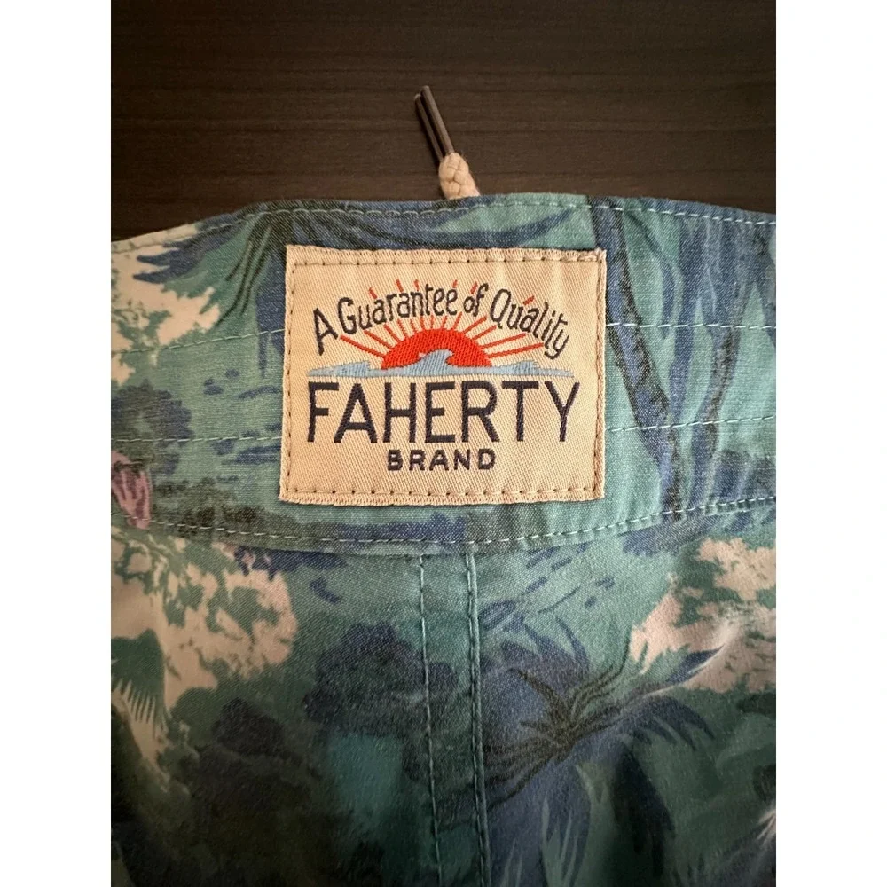 Faherty Brand Men's Size 36 Tropical Print Board Shorts Swim Trunks 38x7